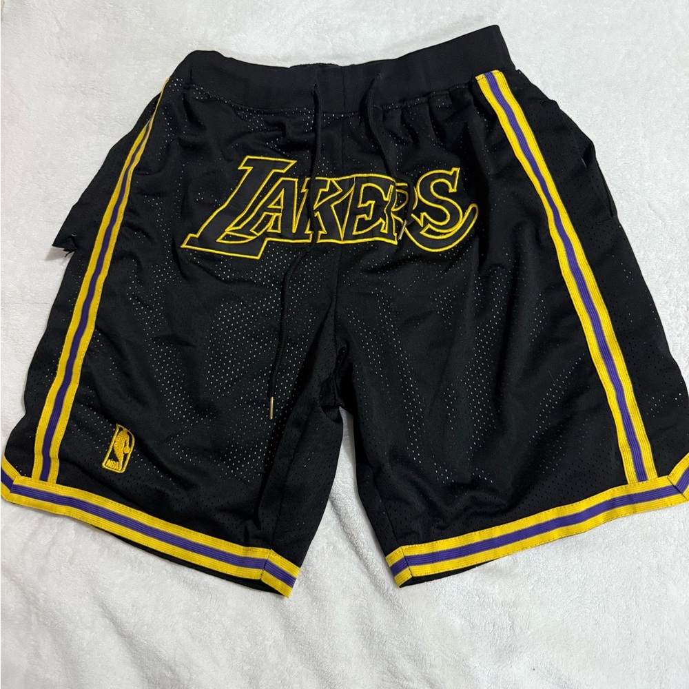 Black and Yellow Lakers just don Shorts